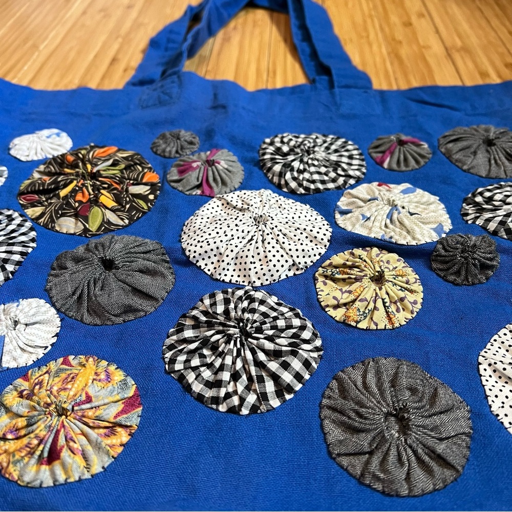 💙 Tote Bag with Yo-yos ! 💙 - Picture 8 of 17